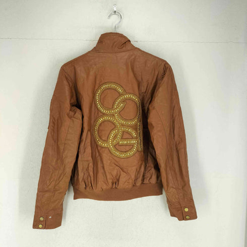 クージー COOGI フェイクレザー バックスタッズデザイン レザージャケット メンズ import:L