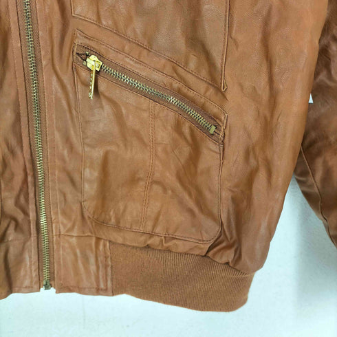 クージー COOGI フェイクレザー バックスタッズデザイン レザージャケット メンズ import:L