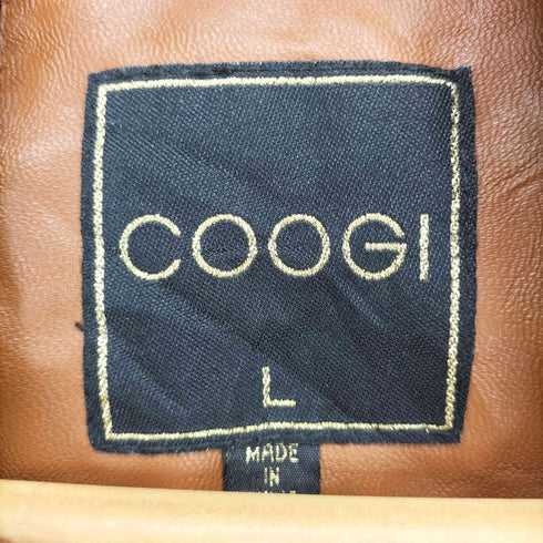 クージー COOGI フェイクレザー バックスタッズデザイン レザージャケット メンズ import:L