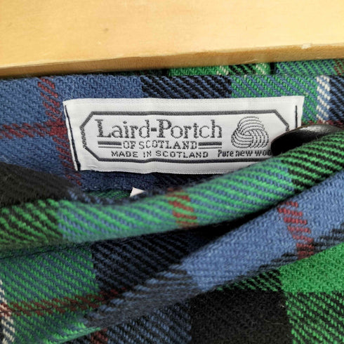 Laird Portch スコットランド製 ウール チェック キルトスカート レディース USA8