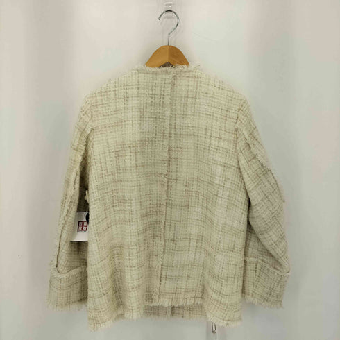 クラネ CLANE NO COLOR TWEED JACKET ノーカラー ツイード ジャケット レディース JPN:2