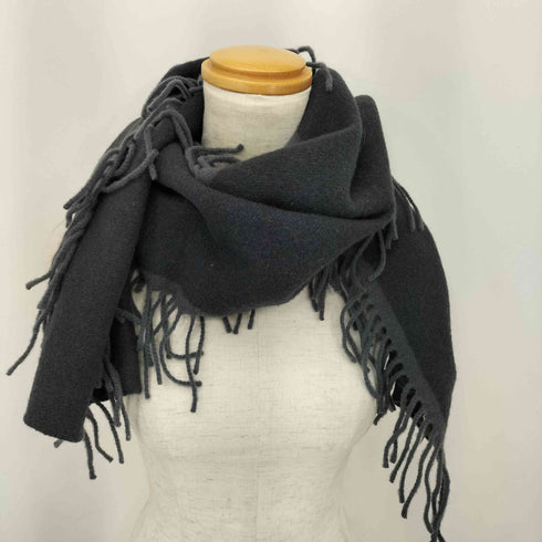 Fresc Oggi スコットランド製 ウールニット フリンジマフラー レディース