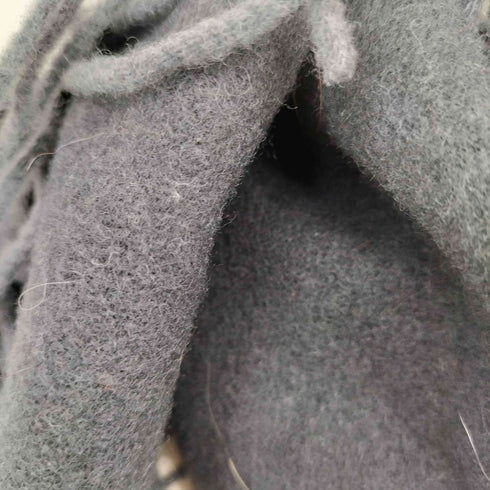 Fresc Oggi スコットランド製 ウールニット フリンジマフラー レディース