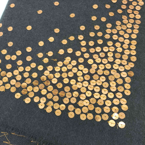 ドリスヴァンノッテン DRIES VAN NOTEN 90s ベルギー製 スパンコールデザイン ウールマフラー Archive レディース