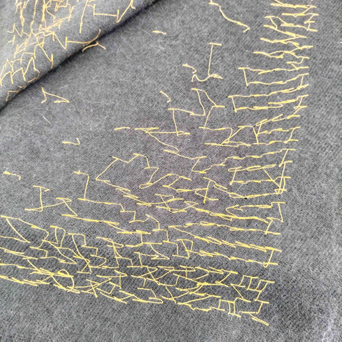 ドリスヴァンノッテン DRIES VAN NOTEN 90s ベルギー製 スパンコールデザイン ウールマフラー Archive レディース