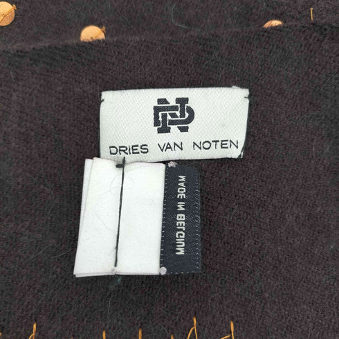ドリスヴァンノッテン DRIES VAN NOTEN 90s ベルギー製 スパンコールデザイン ウールマフラー Archive レディース