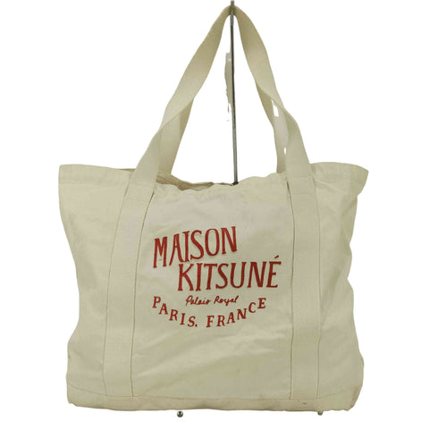 メゾンキツネ MAISON KITSUNE ロゴプリントトートバッグ メンズ