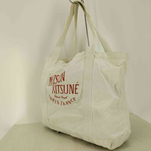 メゾンキツネ MAISON KITSUNE ロゴプリントトートバッグ メンズ