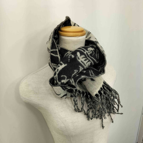 Olympi c Lillehammer 94 総柄デザイン ウールニット マフラー メンズ