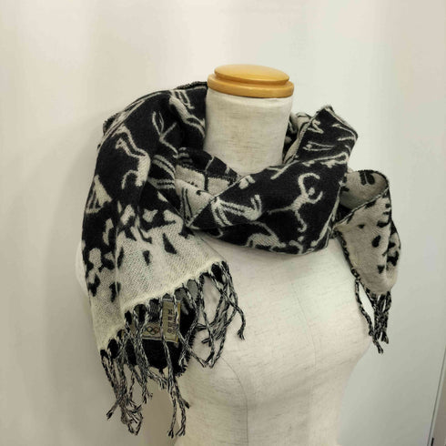 Olympi c Lillehammer 94 総柄デザイン ウールニット マフラー メンズ