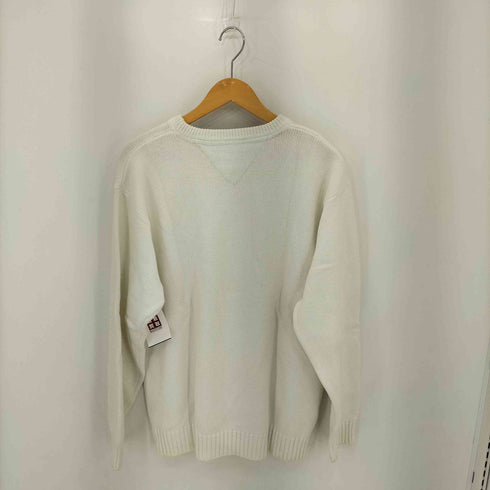 トミーヒルフィガー TOMMY HILFIGER ロゴ刺繍 クルーネック コットン ニット メンズ import:L