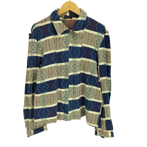 コムデギャルソンオムプリュス COMME des GARCONS HOMME PLUS AD1997 ネイティブ柄 ジップアップ ニットジャケット 再構築 メンズ