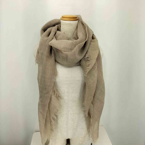 イタリア製 ラメデザイン ウールニット スカーフ マフラー レディース