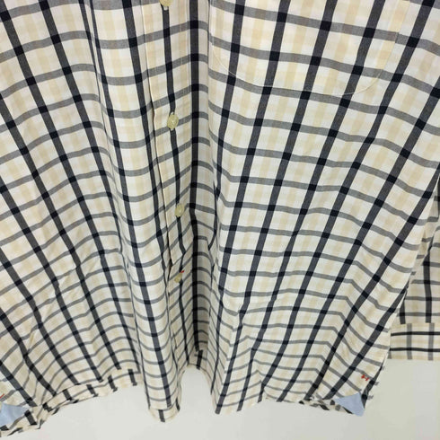 トミーヒルフィガー TOMMY HILFIGER ロゴ刺繍 ポケット付き マルチカラー ボタンダウン チェックシャツ メンズ import:L