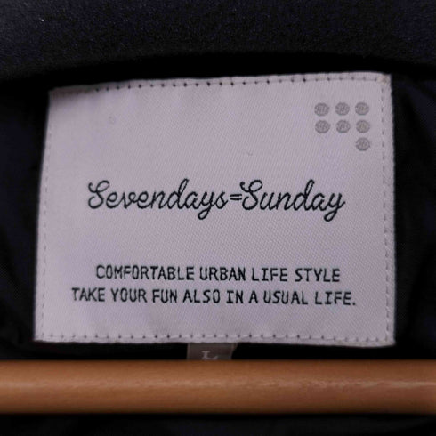 セブンデイズサンデイ SEVENDAYS=SUNDAY ダブルジッパー ドロスト ファーダウンジャケット メンズ import:L