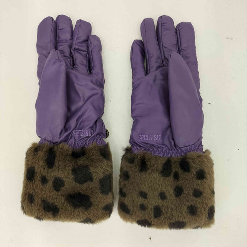 アナスイ ANNA SUI レオパードファーデザイン パデットグローブ y2k レディース
