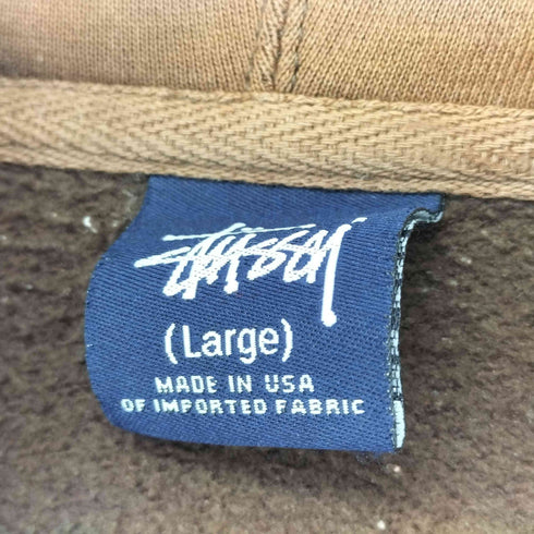 ステューシー Stussy 90-00s ロゴプリント プルオーバーパーカー フーディー メンズ import:L