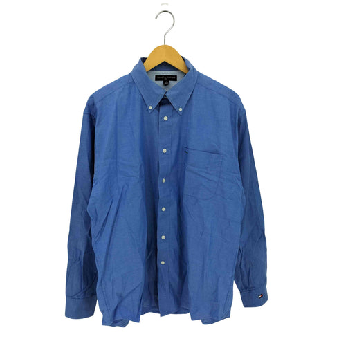 トミーヒルフィガー TOMMY HILFIGER GOLF 袖ロゴ刺繍 ポケット付き ボタンダウンシャツ メンズ import:L