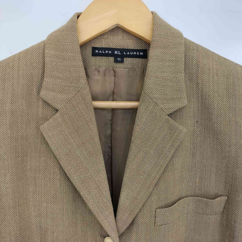 ラルフローレン アールエル RALPH RL LAUREN ヘリンボーン 4B シングル テーラードジャケット レディース JPN:11号