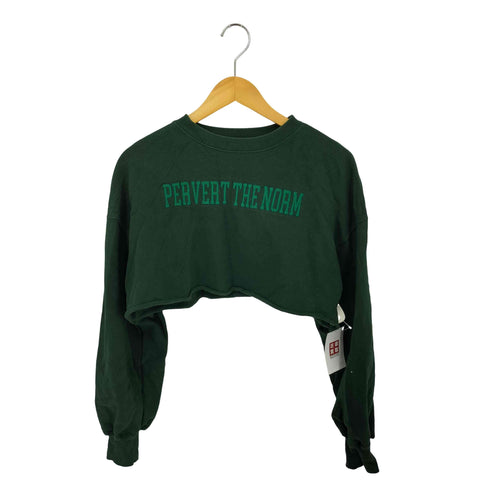 フーズフーギャラリー W.W.G PERVERT THE NORM 刺繍 クロップド スウェットトレーナー レディース