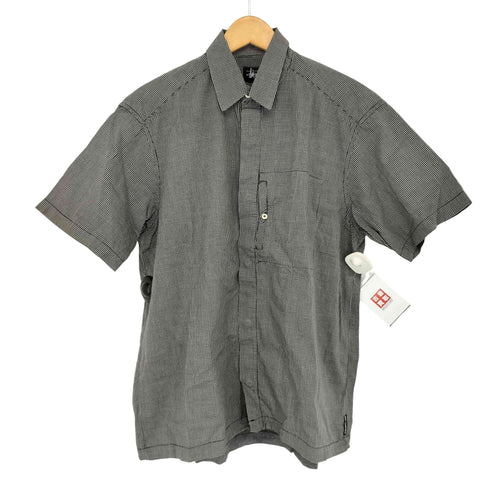 ステューシー Stussy 紺タグ USA製 比翼 半袖シャツ メンズ JPN:S