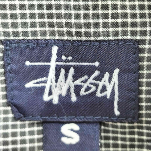 ステューシー Stussy 紺タグ USA製 比翼 半袖シャツ メンズ JPN:S
