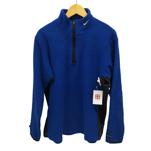 ナイキ NIKE 90-00s 銀タグ スウォッシュロゴ刺繍 ハーフジップ フリースジャケット メンズ JPN:L