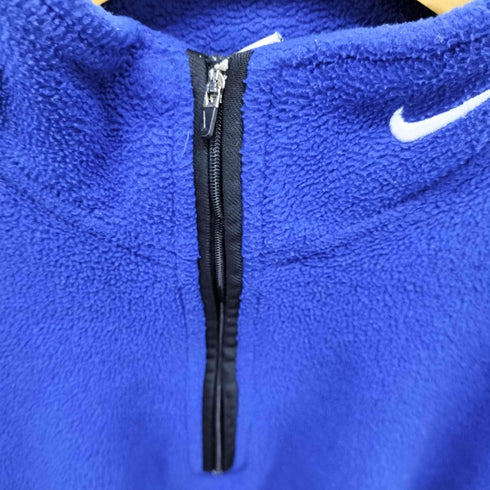 ナイキ NIKE 90-00s 銀タグ スウォッシュロゴ刺繍 ハーフジップ フリースジャケット メンズ JPN:L