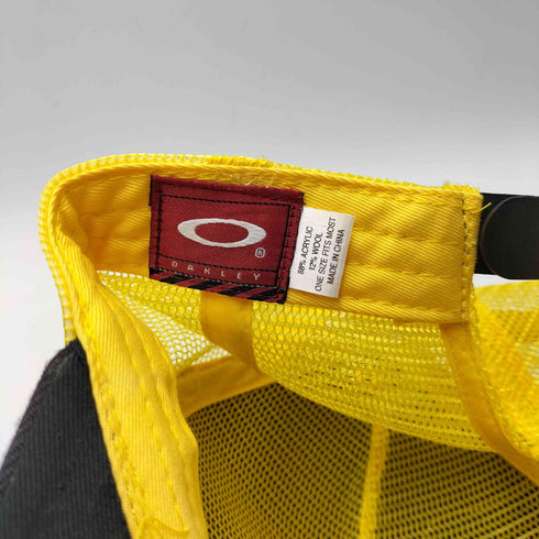 オークリー OAKLEY 90-00S 赤タグ ロゴ メッシュ キャップ バイカラー メンズ