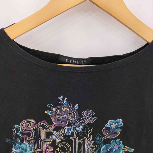 ETHER Foll Winter Season プリント ピチT Y2K レディース