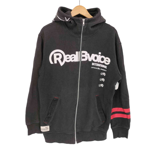 RealBvoice  ロゴプリント フルジップ パーカー フーディ 平成 グランジ Y2K メンズ