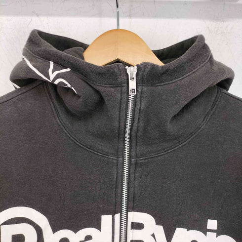 RealBvoice  ロゴプリント フルジップ パーカー フーディ 平成 グランジ Y2K メンズ
