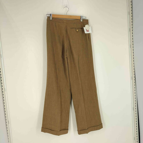 ラルフローレン アールエル RALPH RL LAUREN ヘリンボーン センタープレス ワイドスラックス レディース 11