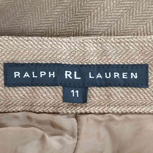 ラルフローレン アールエル RALPH RL LAUREN ヘリンボーン センタープレス ワイドスラックス レディース 11