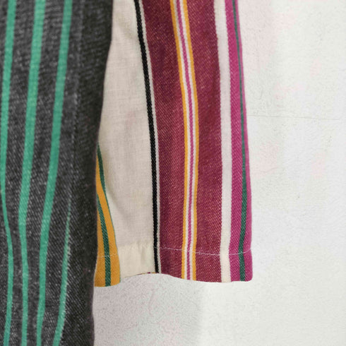 Angelique  70-80s マルチカラーボーダーテーラードジャケット メンズ import:M