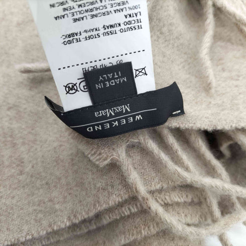 ウィークエンドマックスマーラ Weekend Max Mara イタリア製 ウール フリンジ マフラー レディース