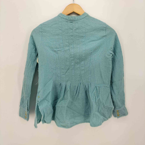 フォーティーファイブアールピーエム 45rpm & シワ加工 スリットデザイン リボンネック L/S ウール ブラウス レディース