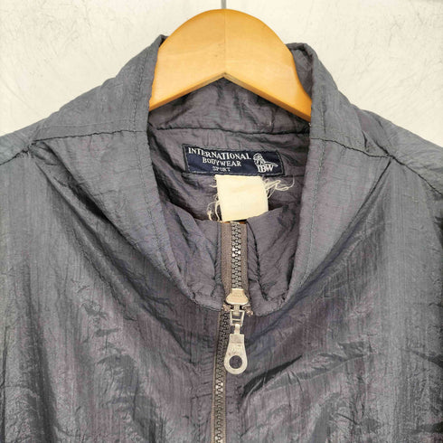 90s International Bodywear フルジップ 花柄 ナイロンジャケット メンズ import:L