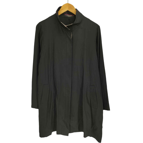 レオナール LEONARD シルク100% ステンカラーコート レディース 13R