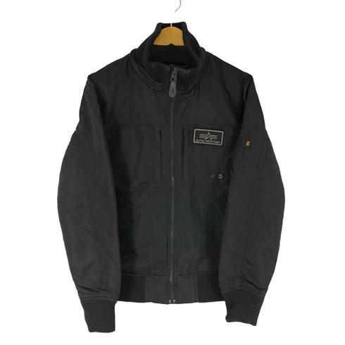 アルファインダストリーズ ALPHA INDUSTRIES フーテッドリブフライトジャケット メンズ import:L