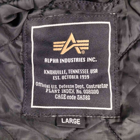 アルファインダストリーズ ALPHA INDUSTRIES フーテッドリブフライトジャケット メンズ import:L