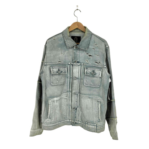 ON O FF by TTAGGG 2ndTYPE ダメージデニムジャケット import メンズ XXL