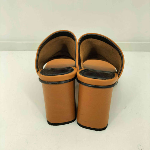 ファビオルスコーニ FABIO RUSCONI チャンキーヒール スクエアトゥ サンダル レディース EUR:37