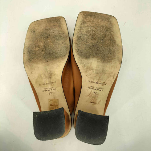 ファビオルスコーニ FABIO RUSCONI チャンキーヒール スクエアトゥ サンダル レディース EUR:37