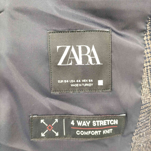 ザラ ZARA グレンチェックテーラードジャケット メンズ EUR:54