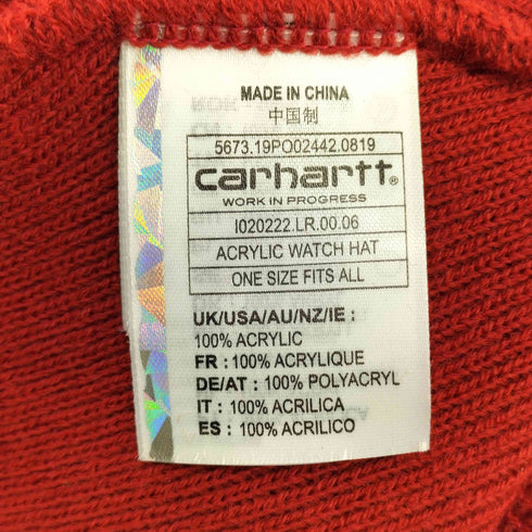 カーハートワークインプログレス Carhartt WIP ACRYLIC WATCH HAT レディース