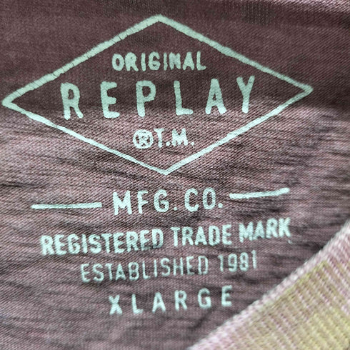 リプレイ REPLAY Y2K Vネックカットソー ラメ メンズ import:XL