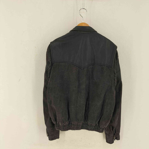 ゲス GUESS 80-90S USA製 レザー切替 デニムブルゾン メンズ import:M