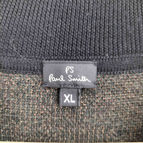 ポールスミス Paul Smith 羊毛100% カモ柄 ニット ジップアップ ブルゾンジャケット メンズ import:XL