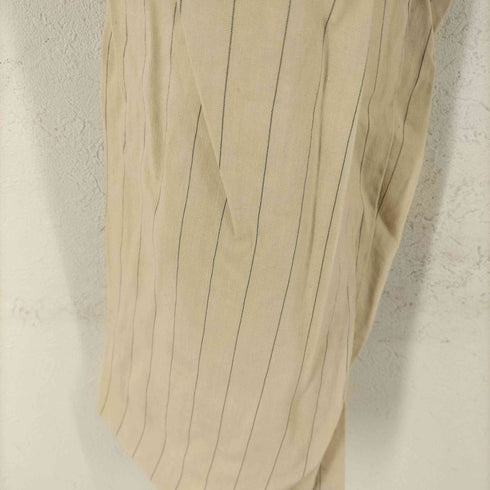 デラックス DELUXE ストライプ タック リネン スラックス メンズ JPN:L